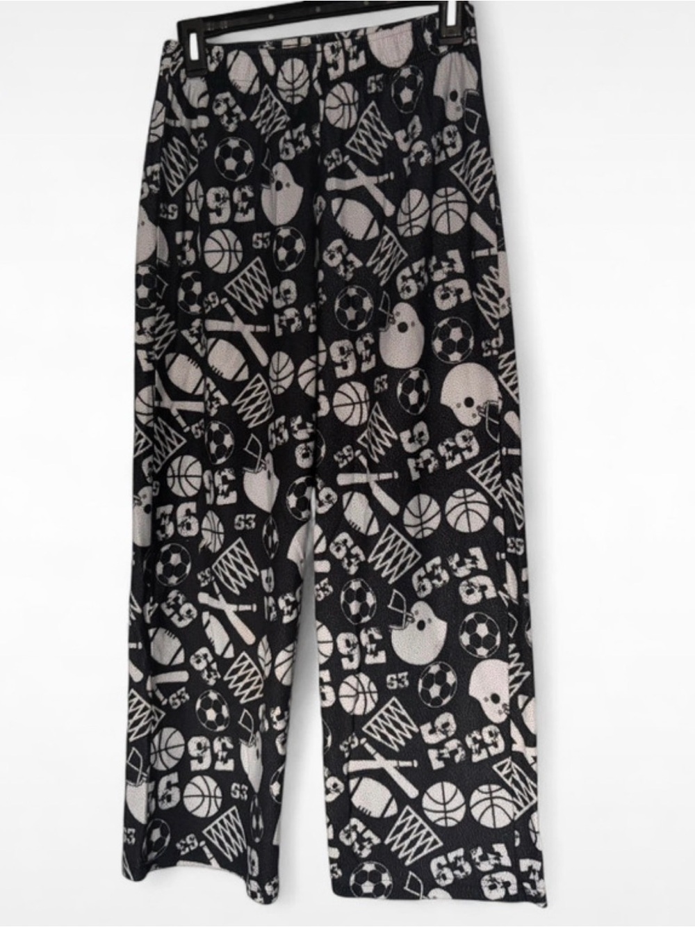 Cherokee Black and White Sports Print Lounge Pants